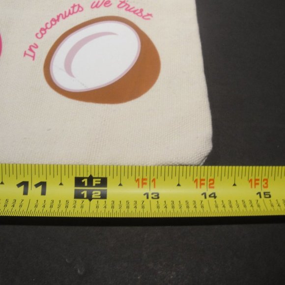 PINK Canvas Tote Bag--in Coconuts we trust--Super cute NWT - Picture 8 of 8